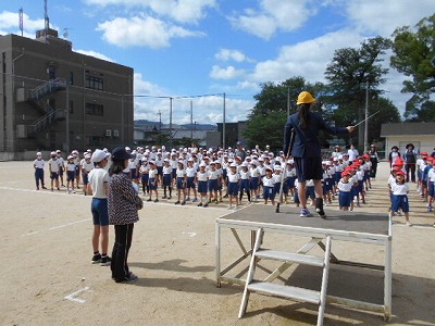 運動会の歌の練習