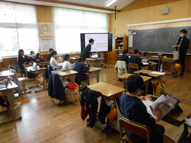 今年初めての授業風景（１～６年）