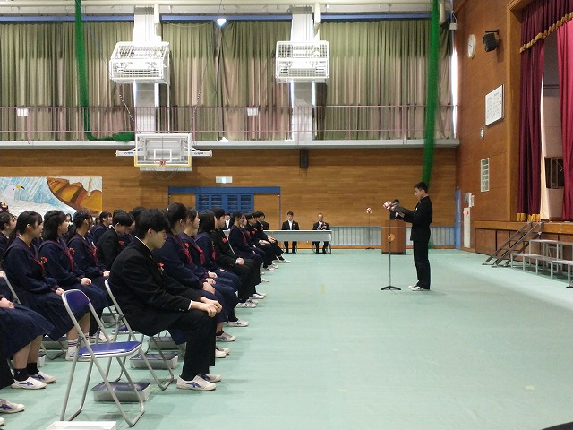 荒川中学校卒業式に行ってきました