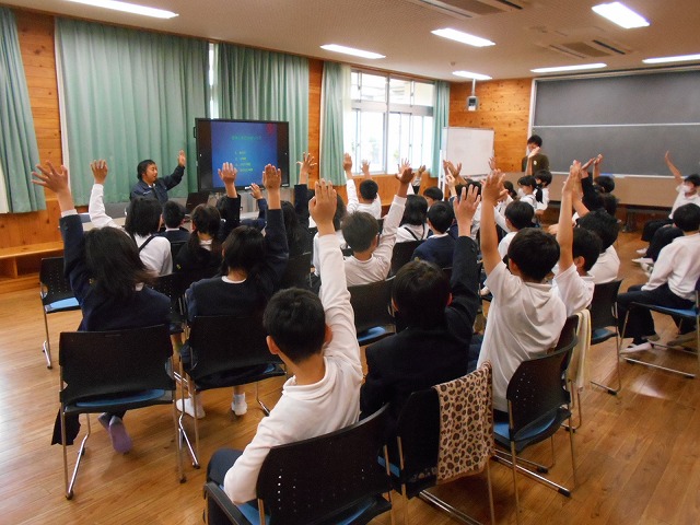 避難訓練、５年お米の話