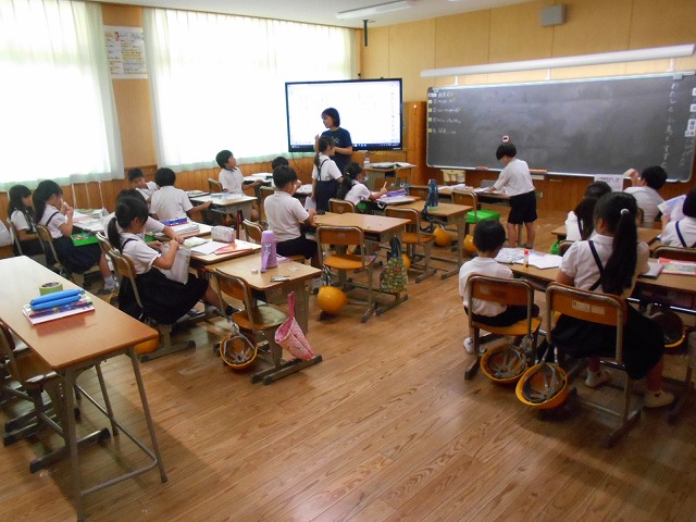 2学期始業式、授業風景(1~6年)