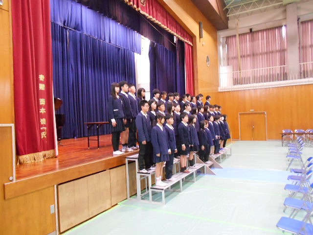 ６年　卒業式の練習