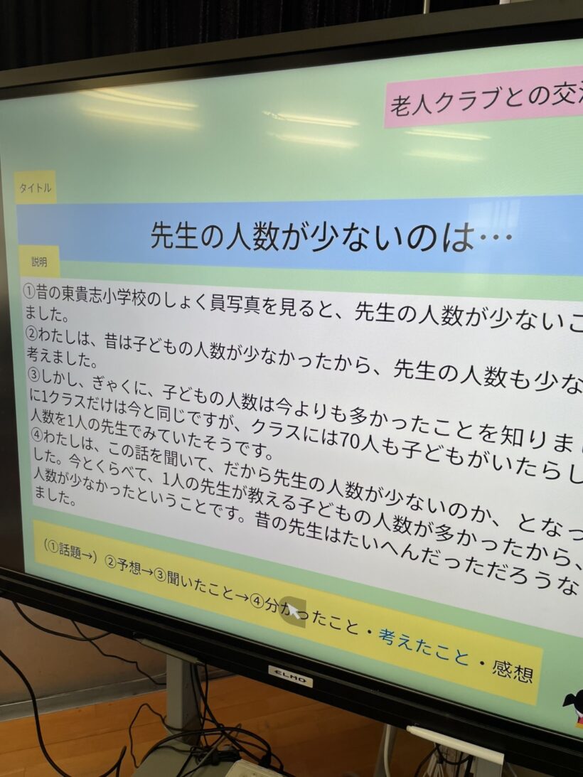 1/27　今日の東貴志小