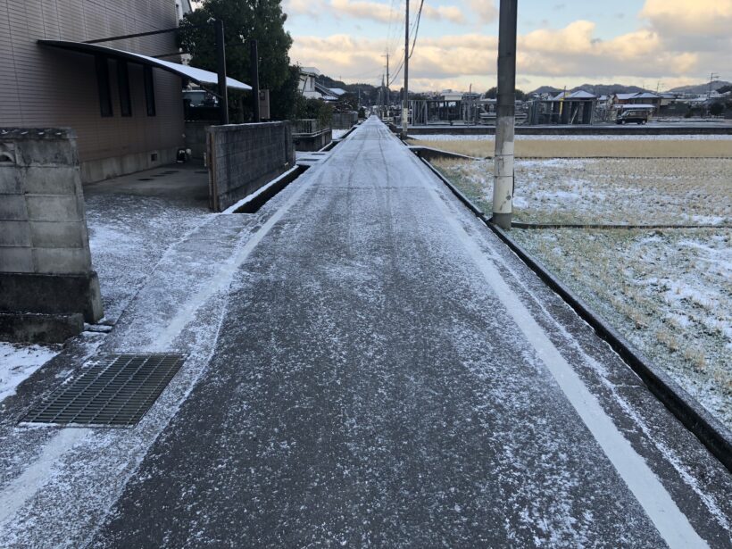 日曜日に降った雪が
