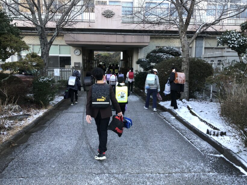 日曜日に降った雪が