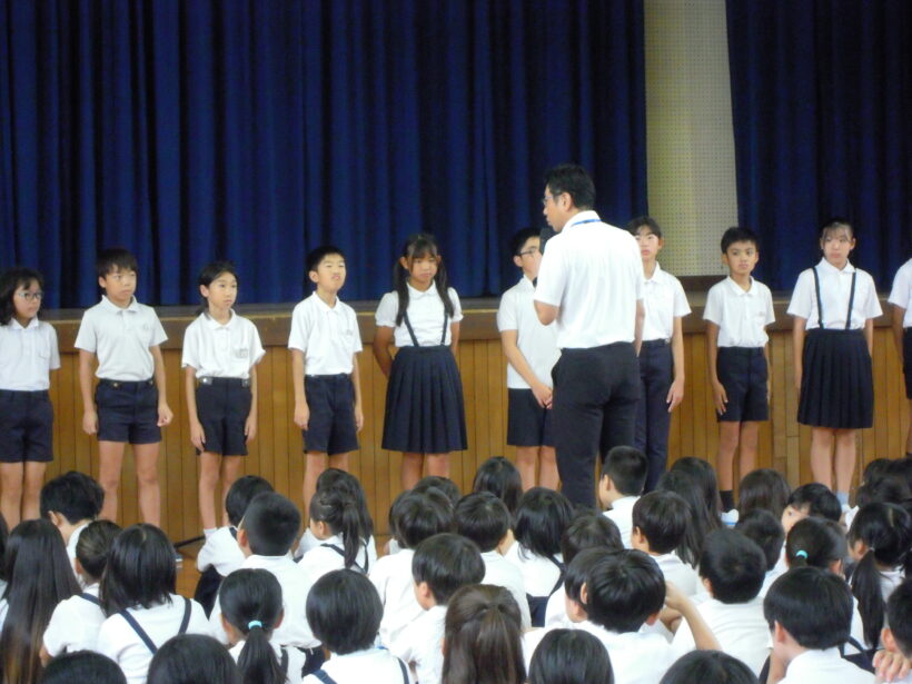 2学期学級委員任命式