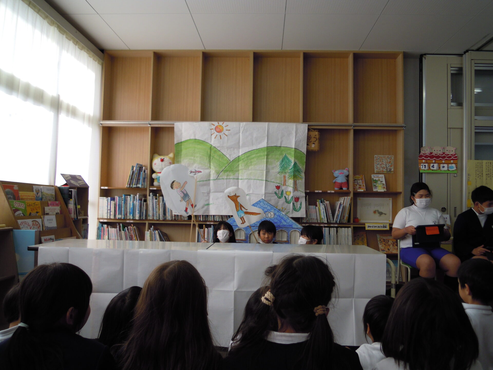 ペープサート劇（図書委員会）