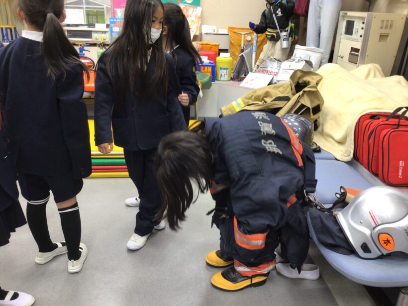 3年　消防署の見学