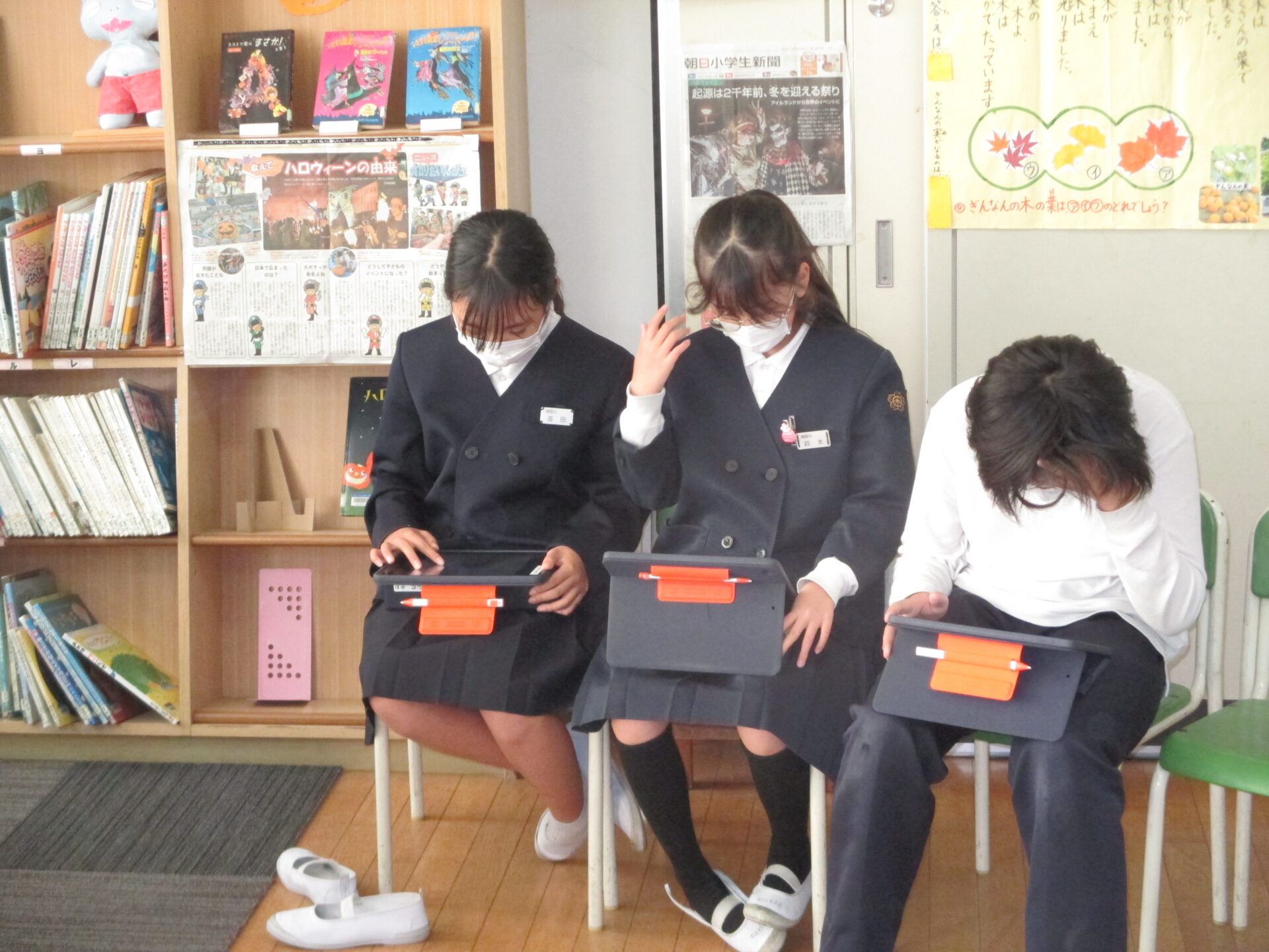 ペープサート劇（図書委員会）