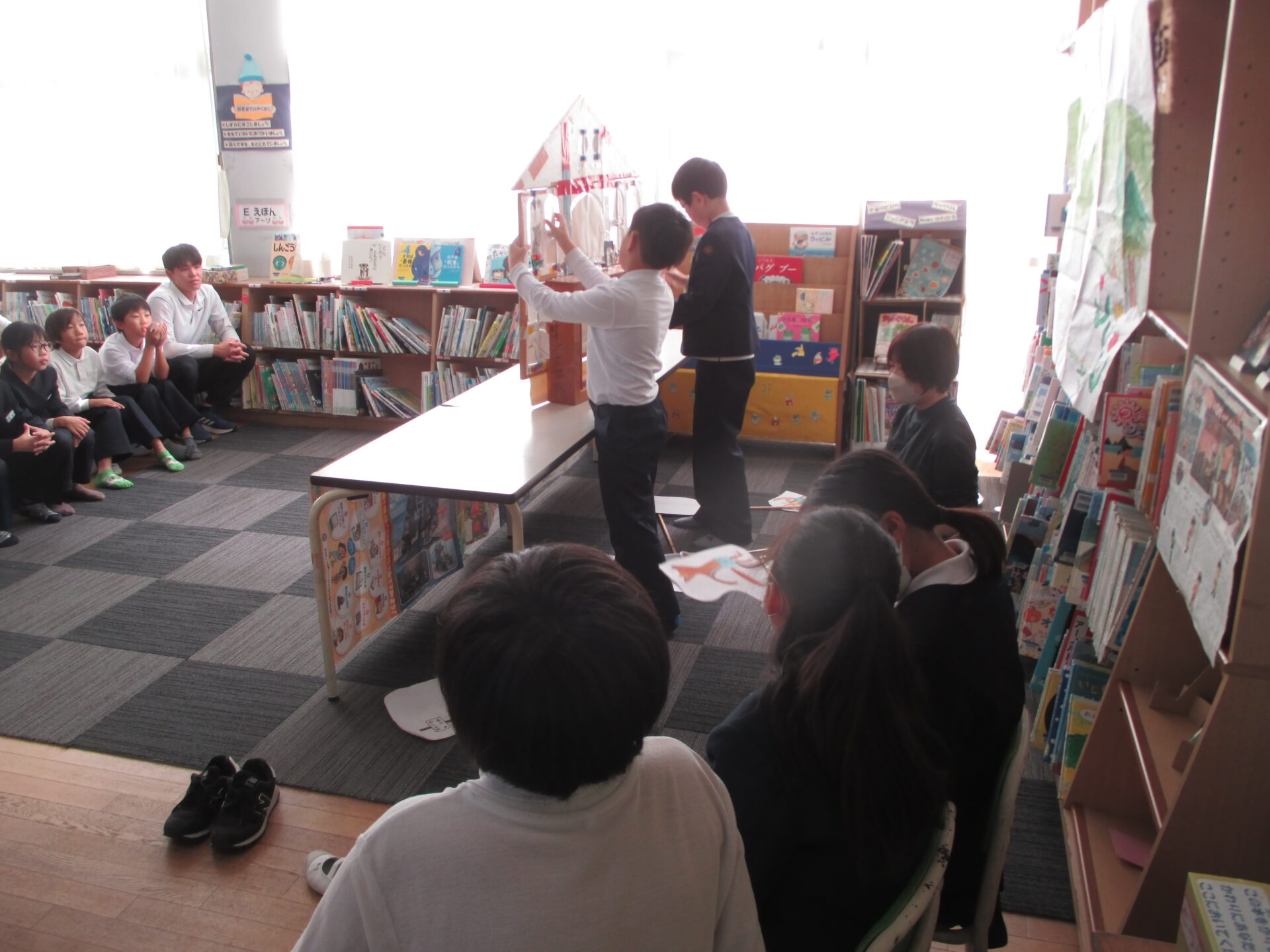 ペープサート劇（図書委員会）