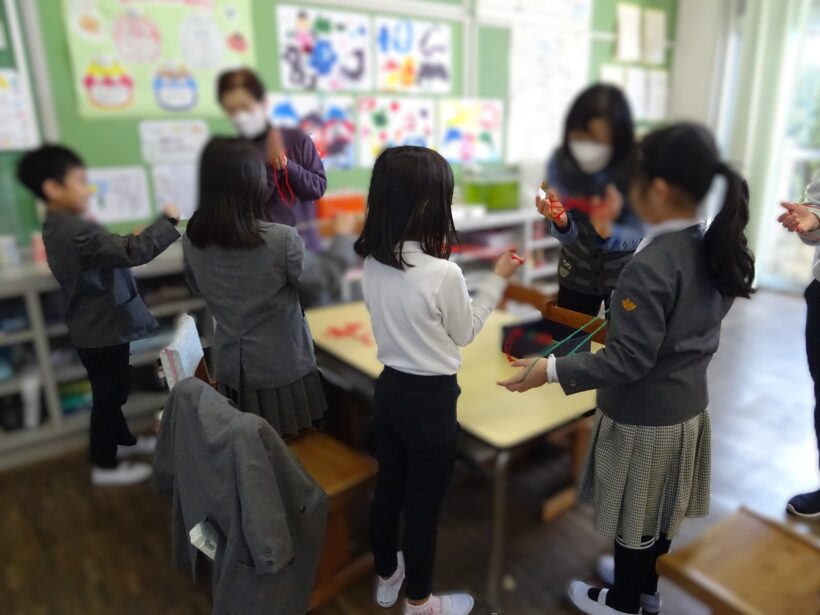 昔遊びを楽しもう。