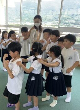 教育実習の先生とお別れ