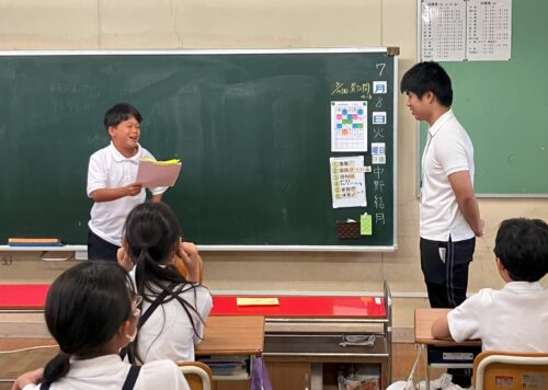 教育実習の先生とお別れ
