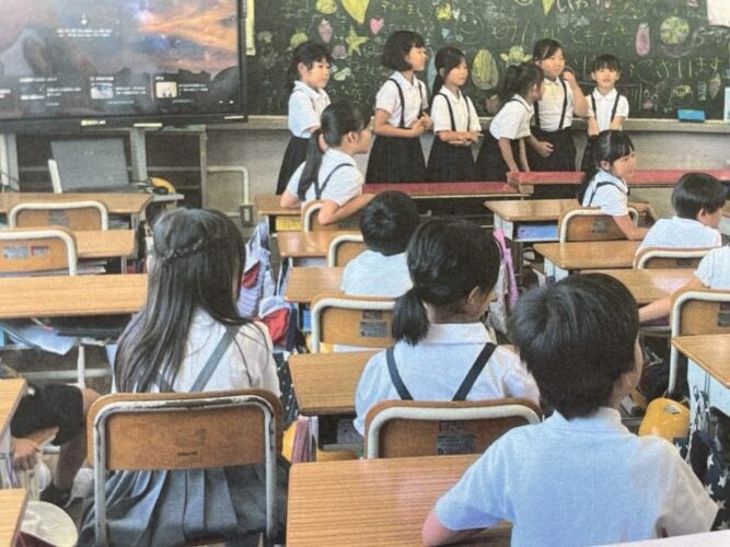川原小学校との交流会