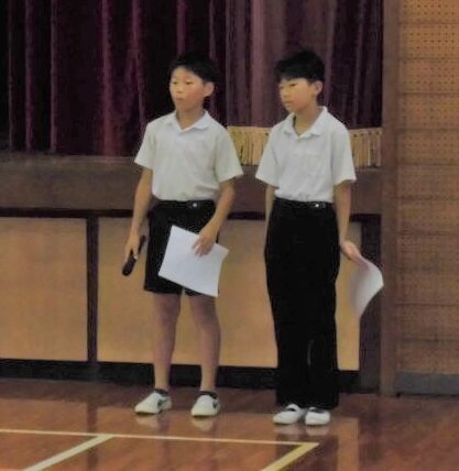 立ち会い演説会（４,５,６年）