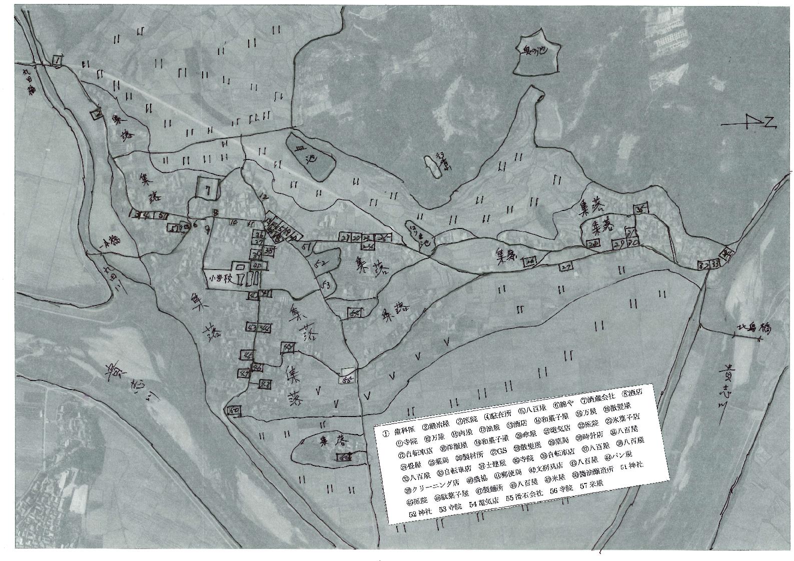 丸栖地区６０年ほど前の地図【山田さんより】1