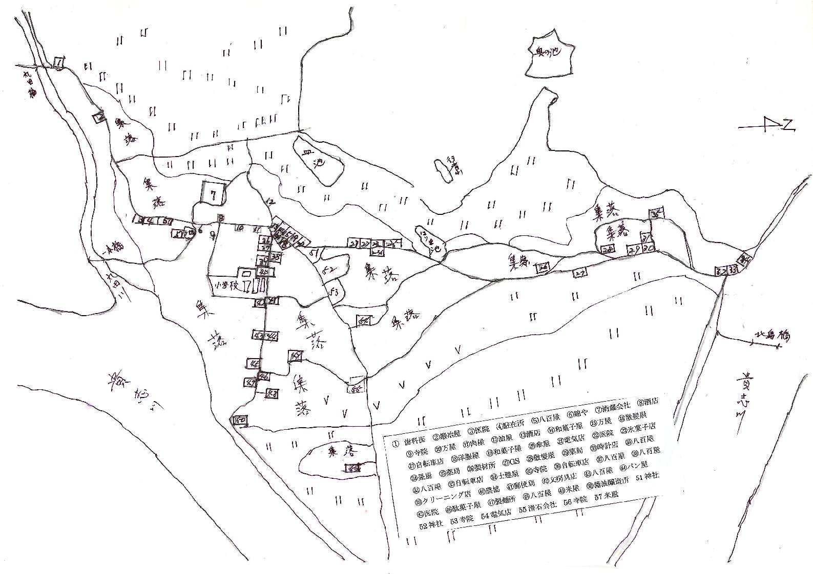丸栖地区６０年ほど前の地図【山田さんより】1