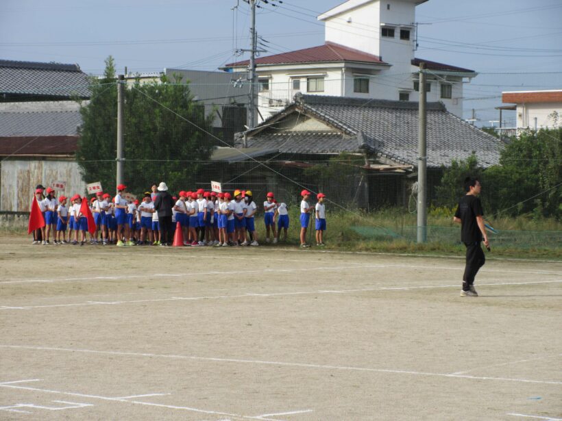 運動会の全体練習も始まってます