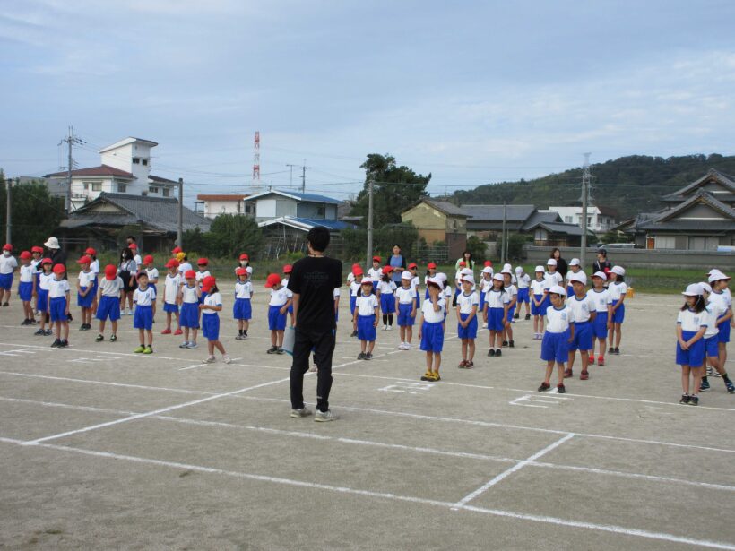 運動会の全体練習も始まってます