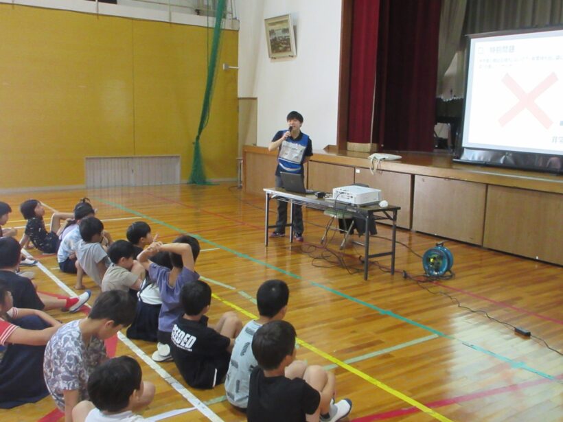 丸栖小学校の防災教室