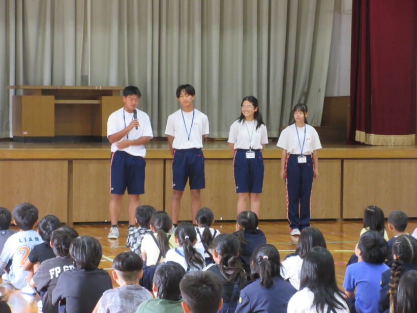 （後）児童会役員任命式と職場体験