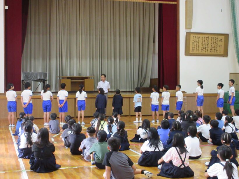 （後）児童会役員任命式と職場体験