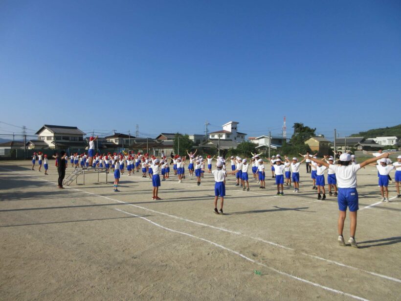 運動会の全校練習が始まりました