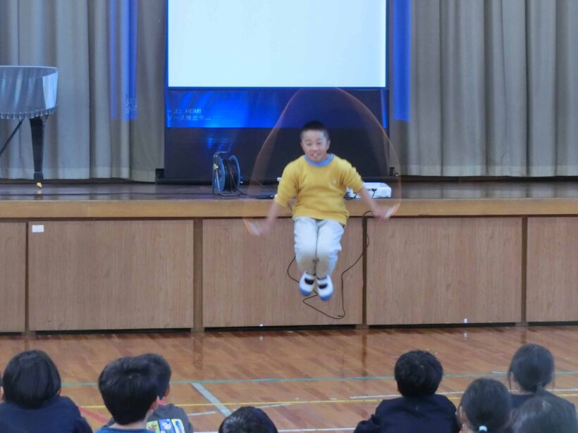 児童会による150周年メモリアル集会