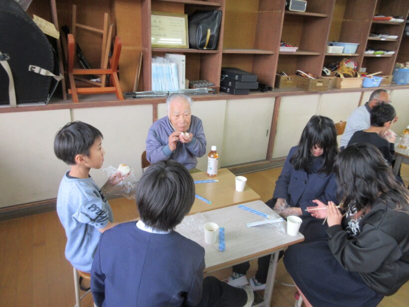 みんなで作ったお米で、パーティー