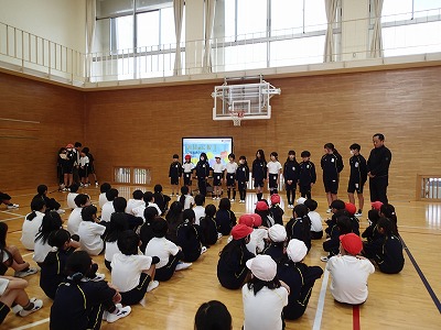 朝トレ・３学期学級委員任命式