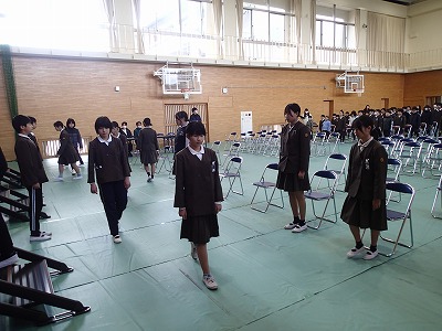 卒業式全体練習