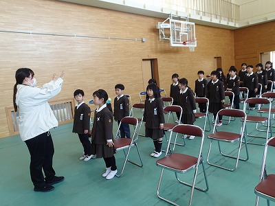 １・２年 卒業式練習