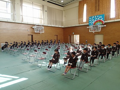 １・２年 卒業式練習