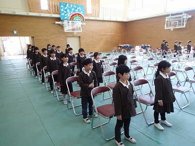 １・２年 卒業式練習