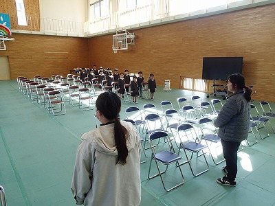 １・２年 卒業式練習