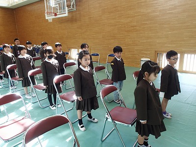 １・２年 卒業式練習