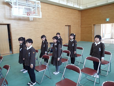 １・２年 卒業式練習