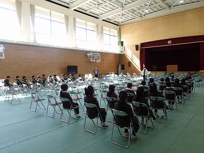 １・２年 卒業式練習