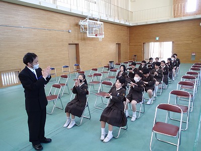 卒業式予行練習・表彰式