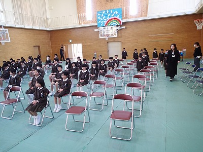 卒業式予行練習・表彰式