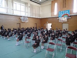 卒業式予行練習・表彰式