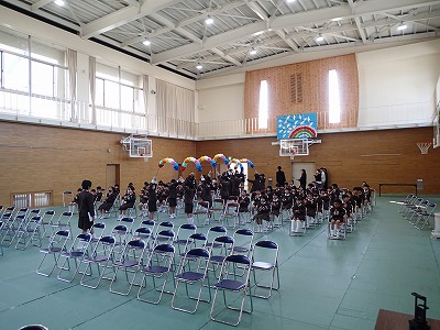 卒業式予行練習・表彰式