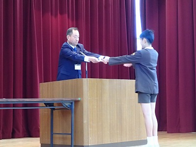 卒業式予行練習・表彰式