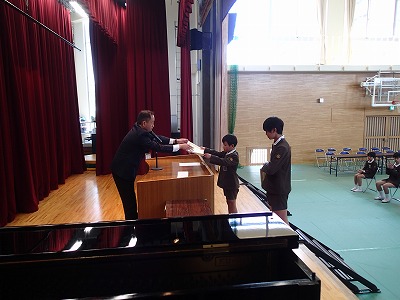 卒業式予行練習・表彰式