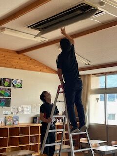 夏休み中の職員作業