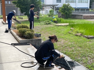 夏休み中の職員作業