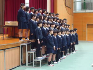 卒業式予行練習
