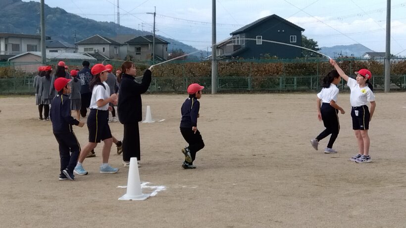 朝トレは大縄！