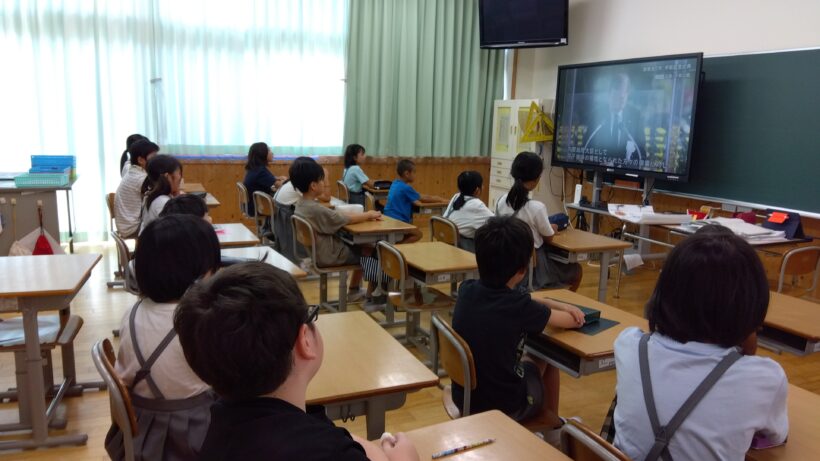 登校日（平和学習）