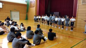 退任式(前期）･任命式(後期）